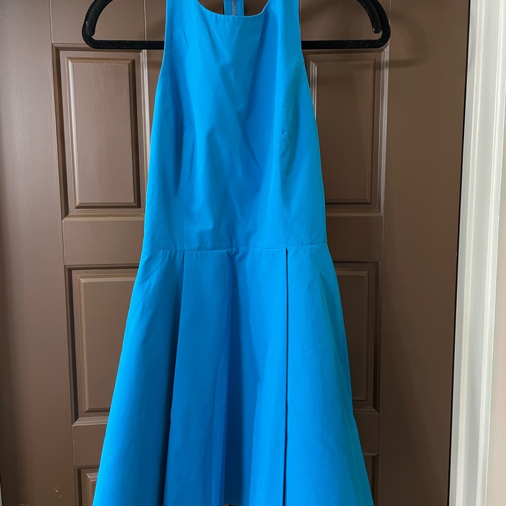 Alice + Olivia Vibrant Blue Backless Cocktail Dress